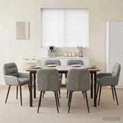 Sedie da pranzo 6 pz Velluto Grigio Chiaro 59 x 59,5 x 90 cm 3428247