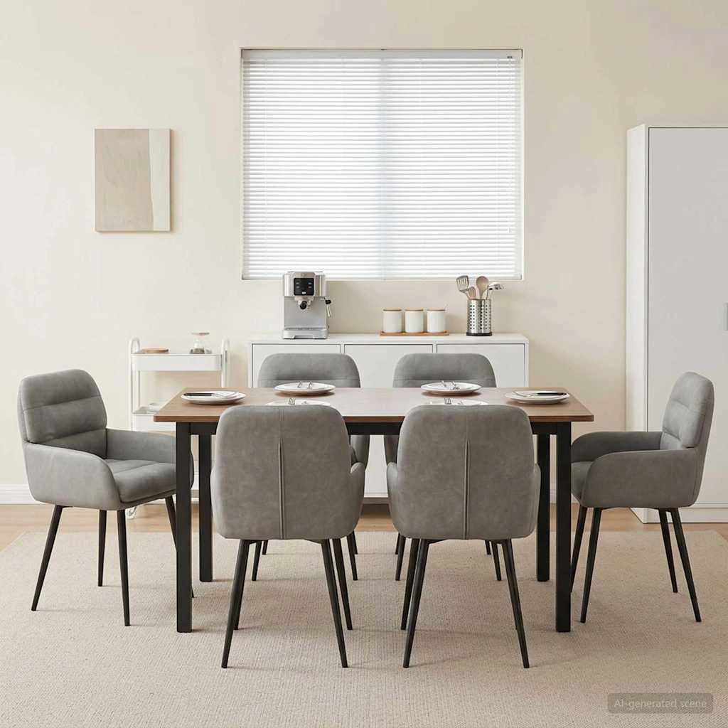 Sedie da pranzo 6 pz Velluto Grigio Chiaro 59 x 59,5 x 90 cm 3428247