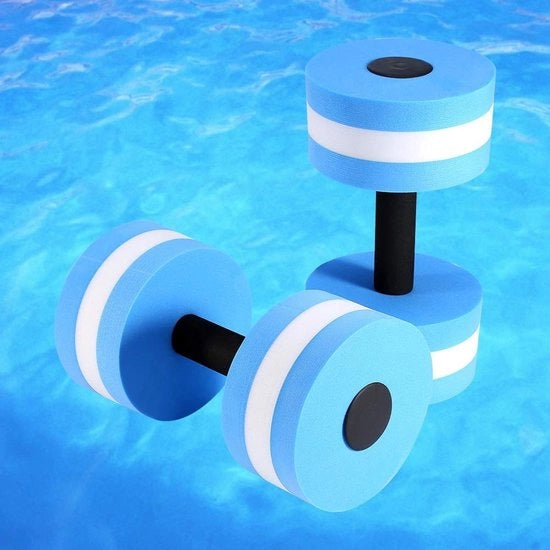 Allenamenti acquatici senza manubri - Pesi acquatici idrodinamici - 2 pezzi - EVA schiuma - Allenamento di forza leggero - Compatti e duraturi