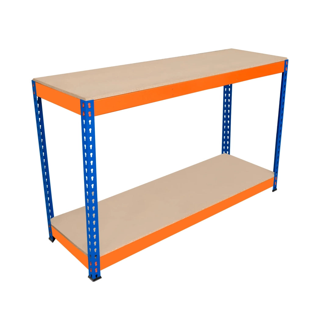 Banco da Lavoro a 2 Ripiani S-Rax - Postazione di lavoro 300kg - 150x45x90cm