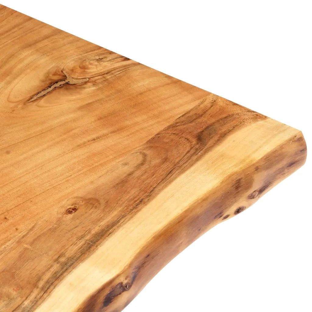 Piano del Tavolo in Legno Massello di Acacia 80x(50-60)x2,5 cm 286329