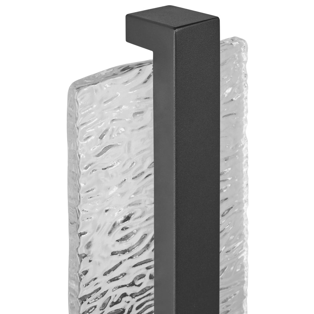 Set di 2 lampade da parete a LED per esterni in metallo, stile tradizionale, per ingresso e portico, nero