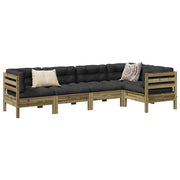 Set Divani da Giardino 5pz con Cuscini Legno Impregnato di Pino 3299440