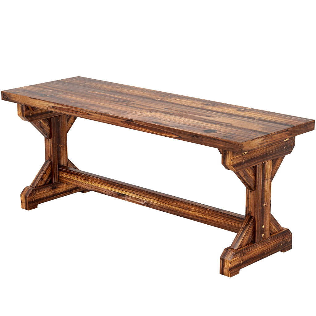 Panca da Giardino 2 Posti in Legno ¨C zephmum ¨C 114x40x46 cm
