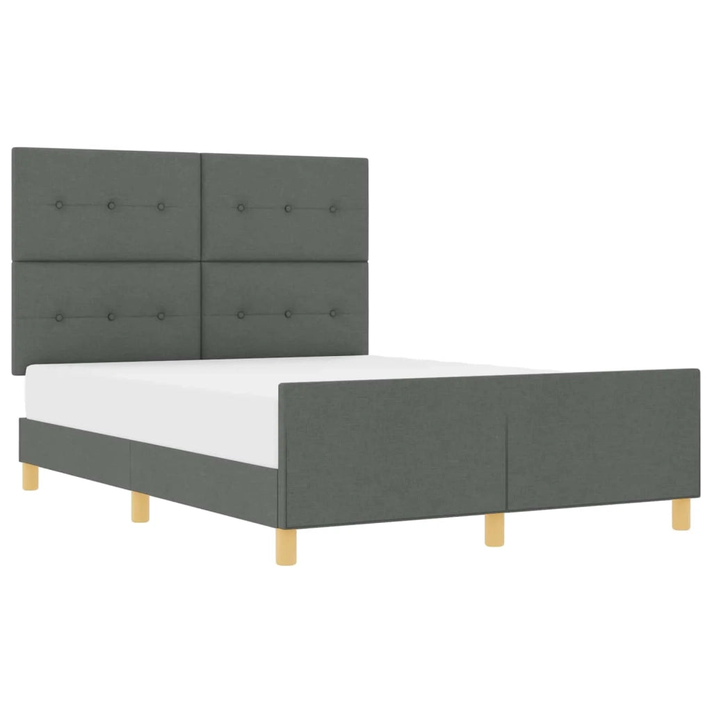 Struttura del letto Grigio scuro 140 x 190 cm Tessuto 3344726