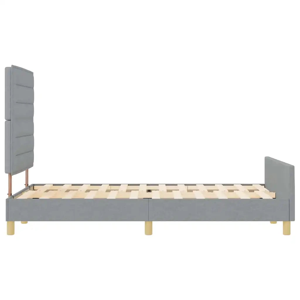 Struttura del letto Grigio chiaro 140 x 200 cm Tessuto 3344655