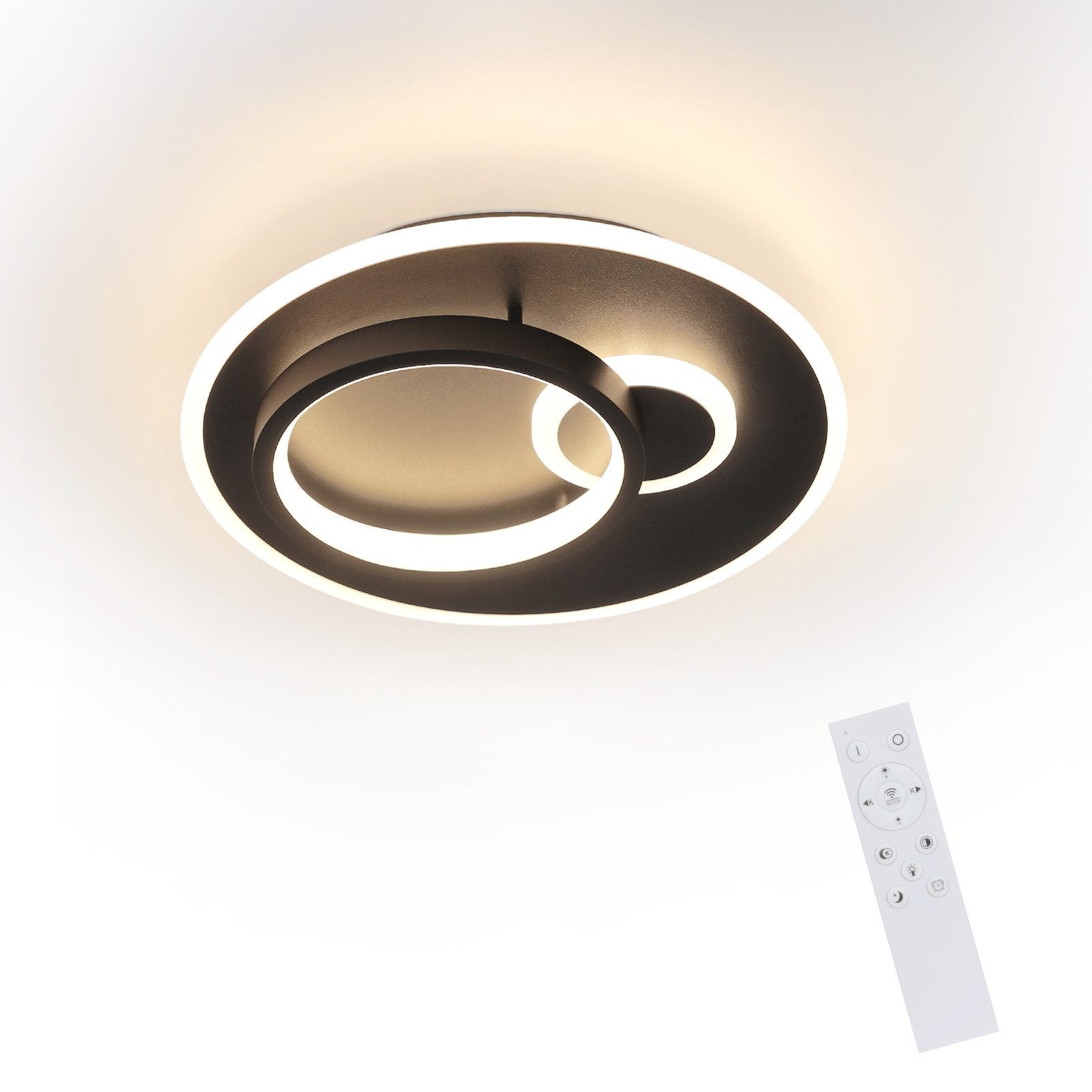 ZMH Lampada da soffitto plafoniera LED telecomando design moderno per soggiorno