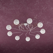 WILLOW PLAFONIERA 9 LUCI DECORO GOMITOLO 1098-PL9-GO