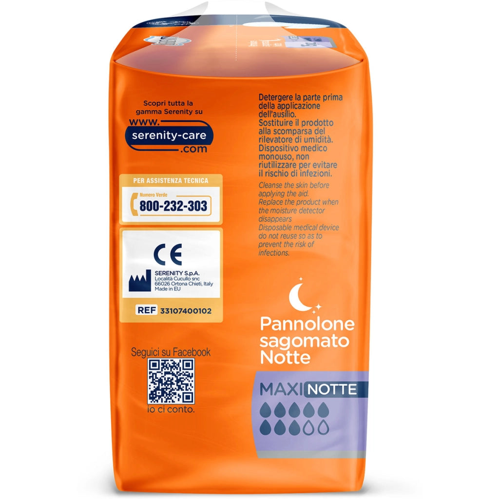 SERENITY PANNOLONE SAGOMATO MAXI NOTTE 15 PZ