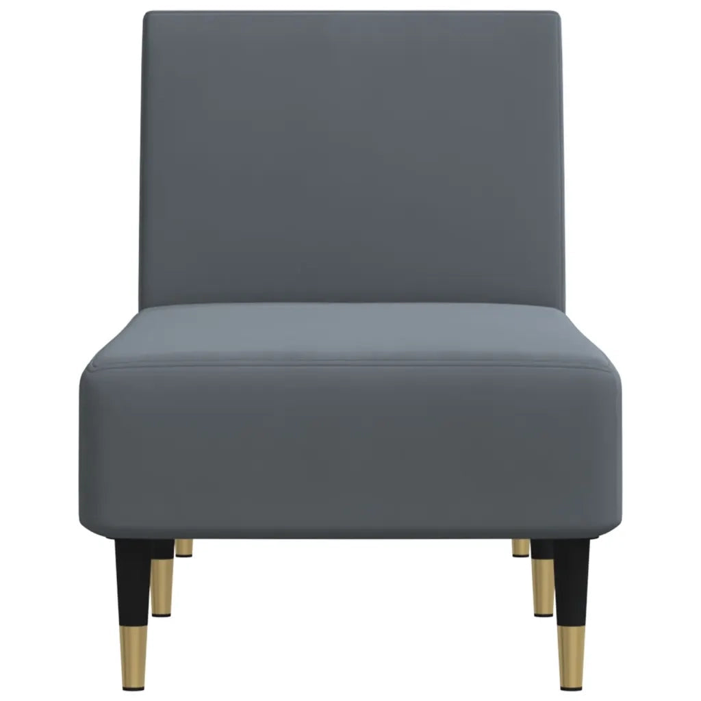 Chaise Longue in Velluto Grigio Scuro 352803