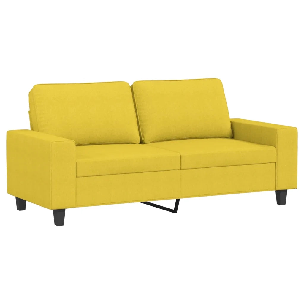 Set di Divani 3 pz Giallo Chiaro in Tessuto