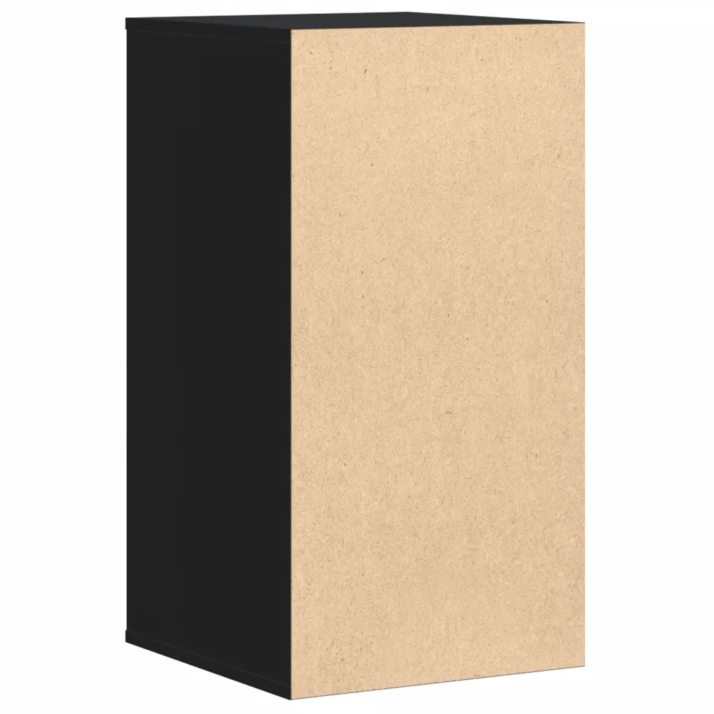 Cassettiera Angolare Nera 40x41x76 cm in Legno Multistrato