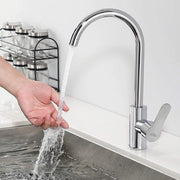 Armatuare da cucina con alta pressione, rubinetto da cucina con alta uscita e ventilatore rimovibile, maniglione da cucina verniciato 360° girevole, rubinetto per l'acqua calda da cucina con 2 x G3/8 connessioni