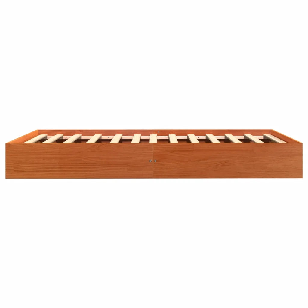 Letto senza Materasso-Struttura Letto Marrone Cera 90x190 cm in Legno di Pino 887916