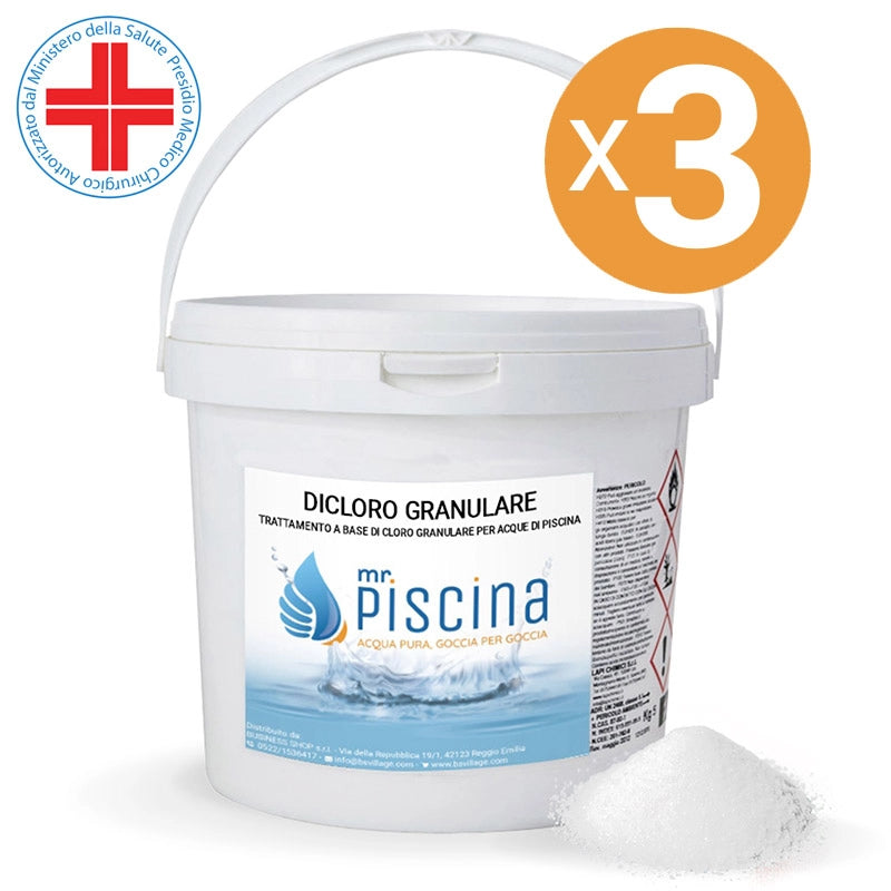 Dicloro Granulare, 3 Confezioni Da 5 Kg