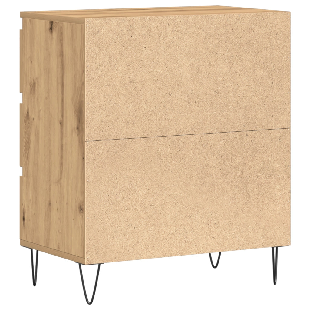 Credenza con Cassetti Rovere Artigianale 60x35x70 cm Legno Ingegnerizzato