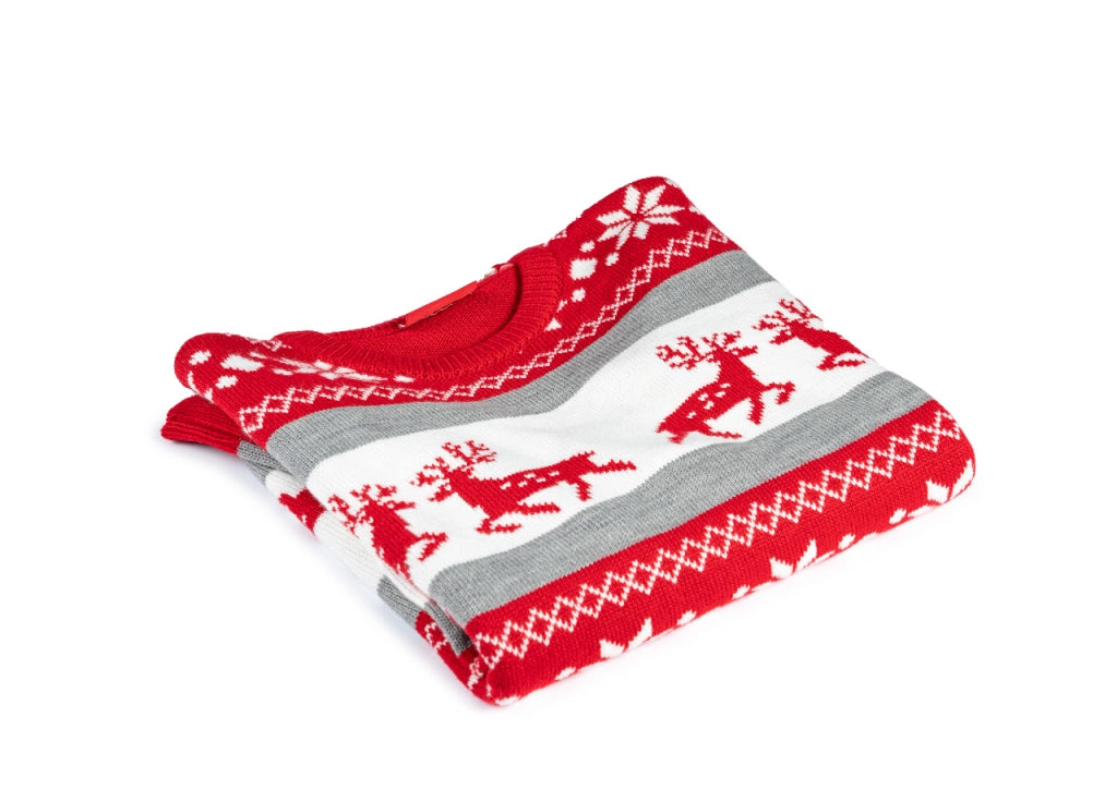 Maglione Natalizio Maglioncino Xmas Pullover Girocollo Winter Per Adulto - S - Winter Rosso