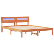 Letto matrimoniale | Letto per adulti | Struttura del letto Marrone cerato 150 x 200 cm Pino massello
