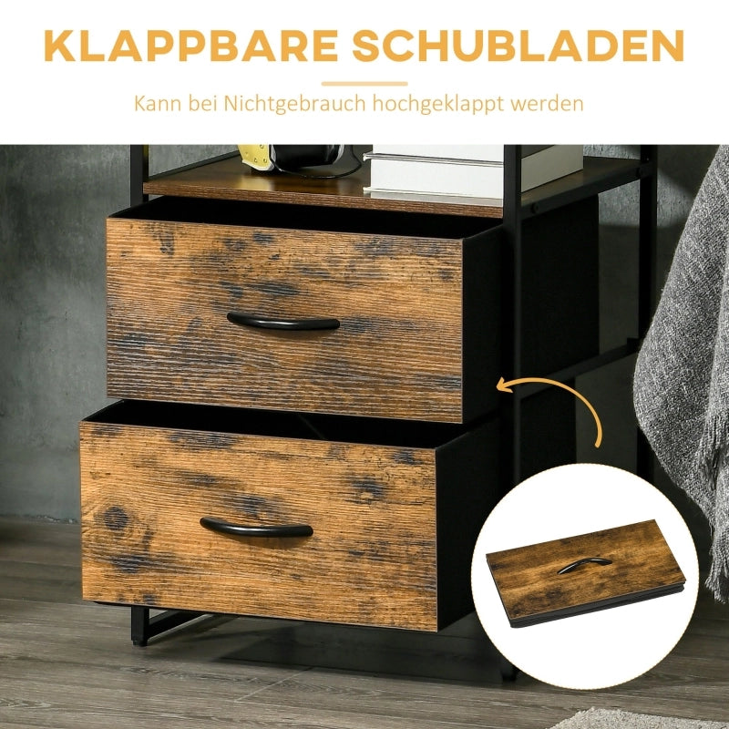 CASSETTIERA da soggiorno 45x40x70,5 cm marrone stile industriale