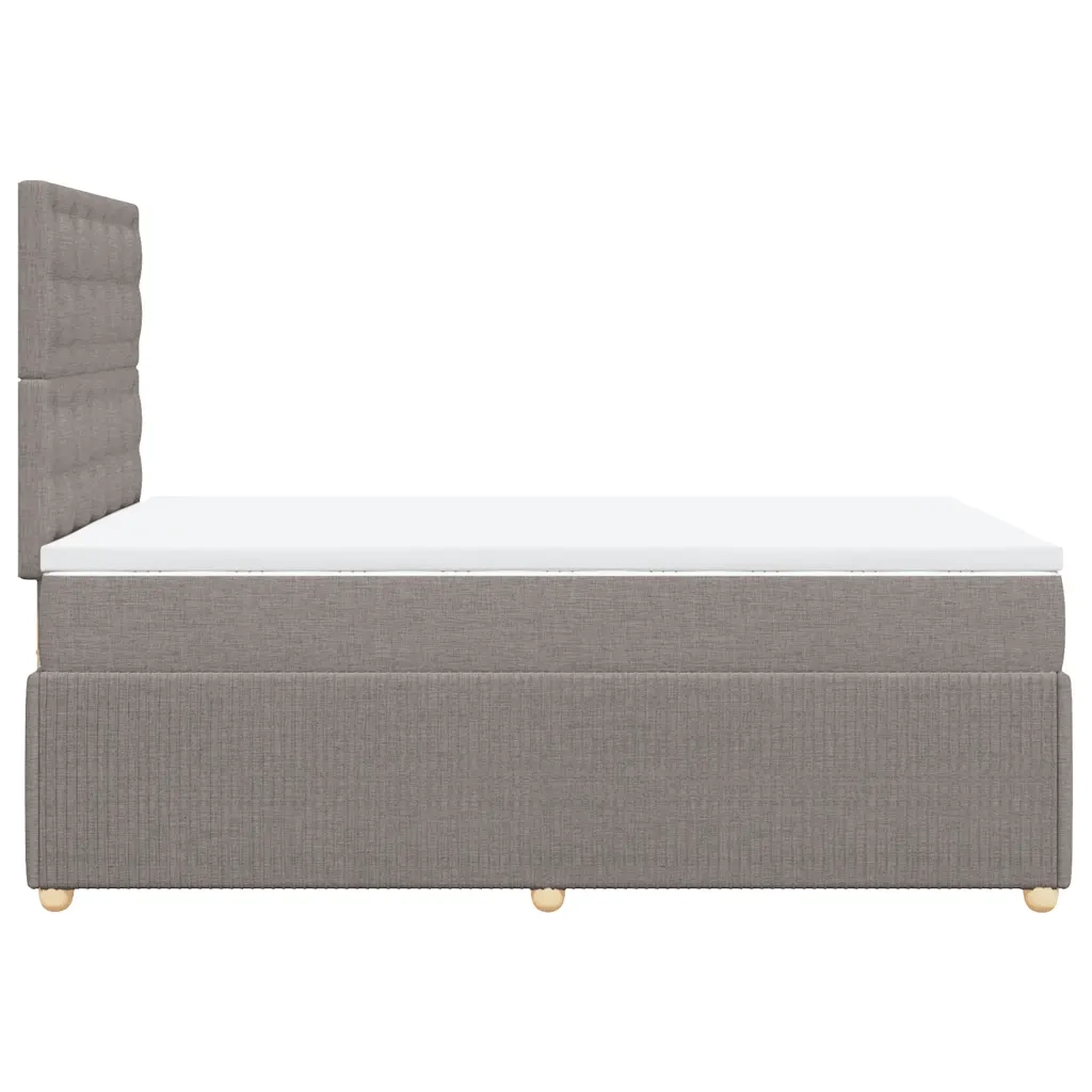 Giroletto a Molle con Materasso Tortora 120x190 cm in Tessuto 3294313