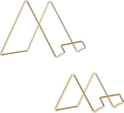 Due display supporti in acciaio, display stand per arte, supporto per tavola di mulo in acciaio dorato, display per foto, supporto per tablet e telefono in acciaio, display stand con supporto in acciaio grande e piccolo