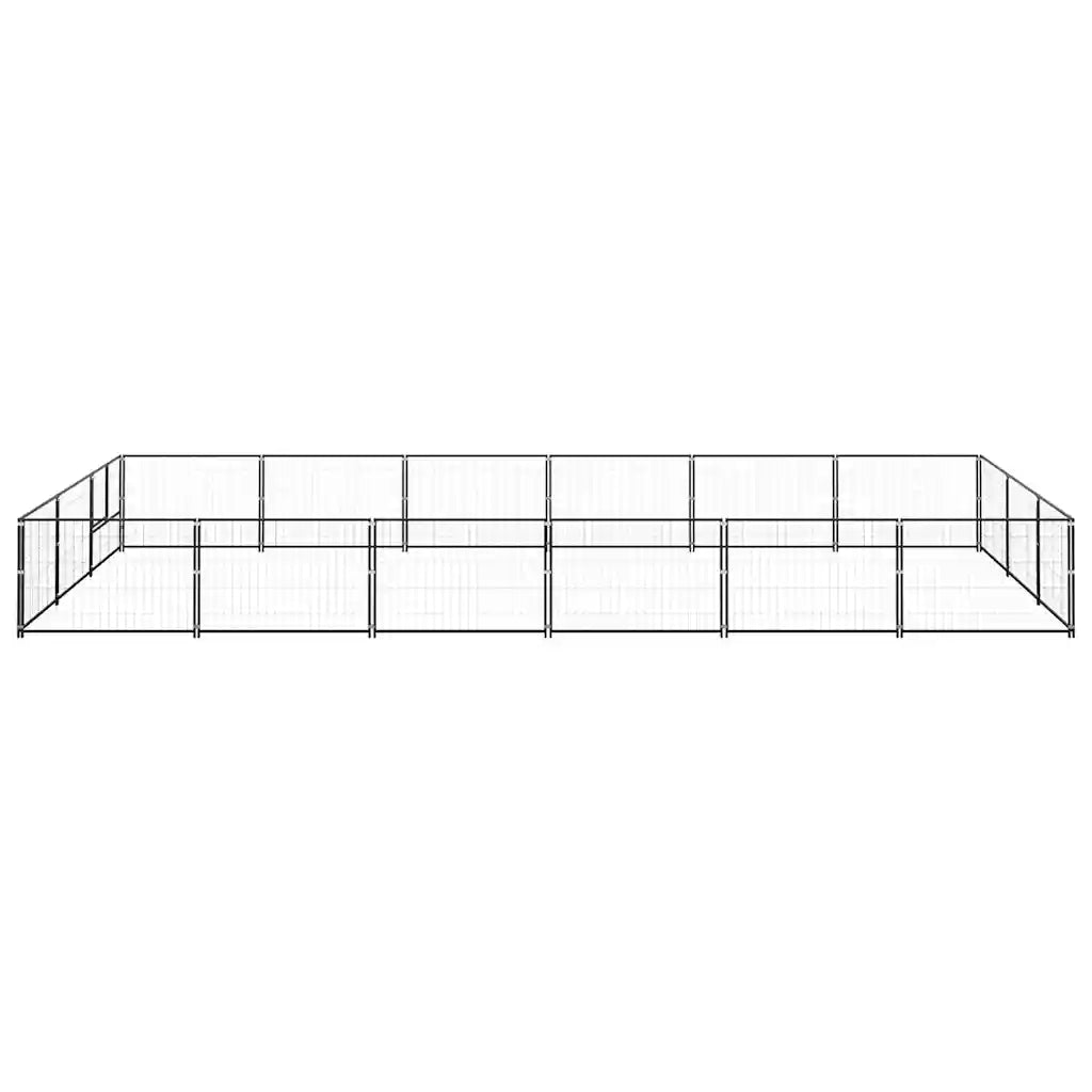 Gabbia per Cani Nera 18 mÂ² in Acciaiocod mxl 96895