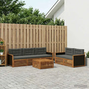 Set di divani da esterno 6 pcs Naturale e Antracite