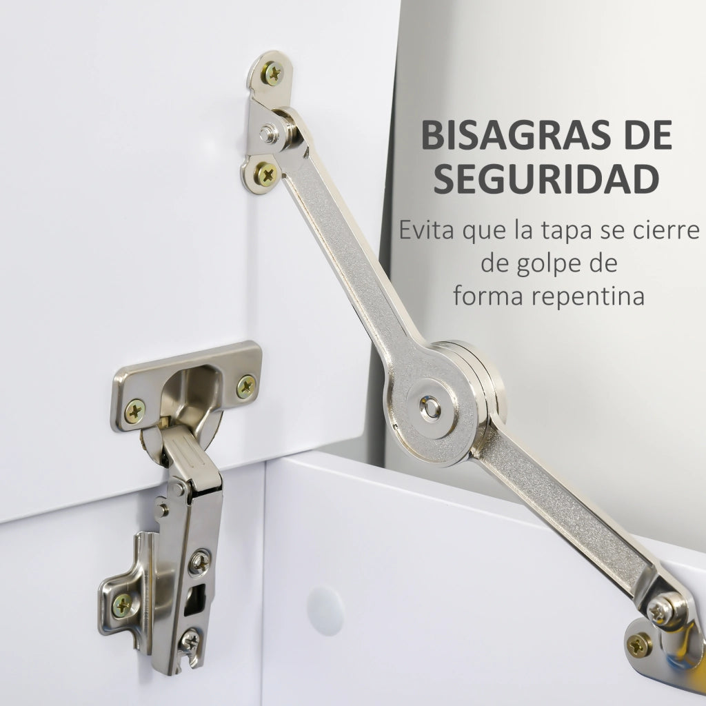 Tavolino contenitore con coperchio ¨C zephmum ¨C bianco 100x40x40 cm