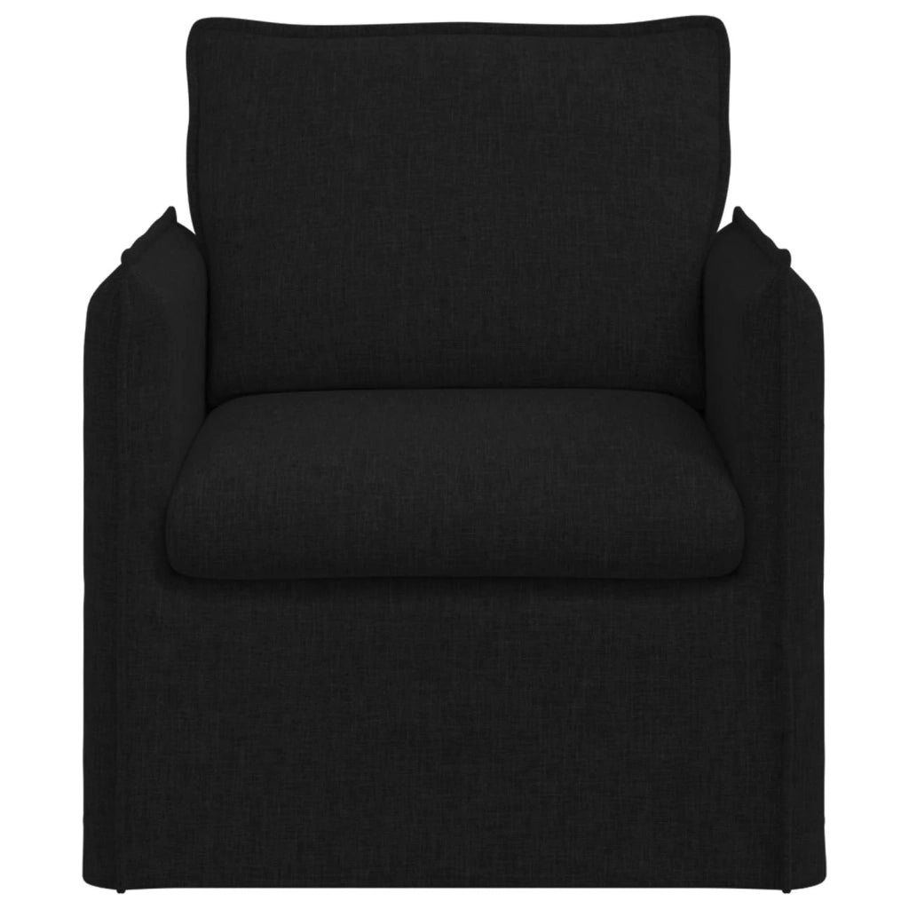Divano Nero 195 x 82 x 85 cm Tessuto