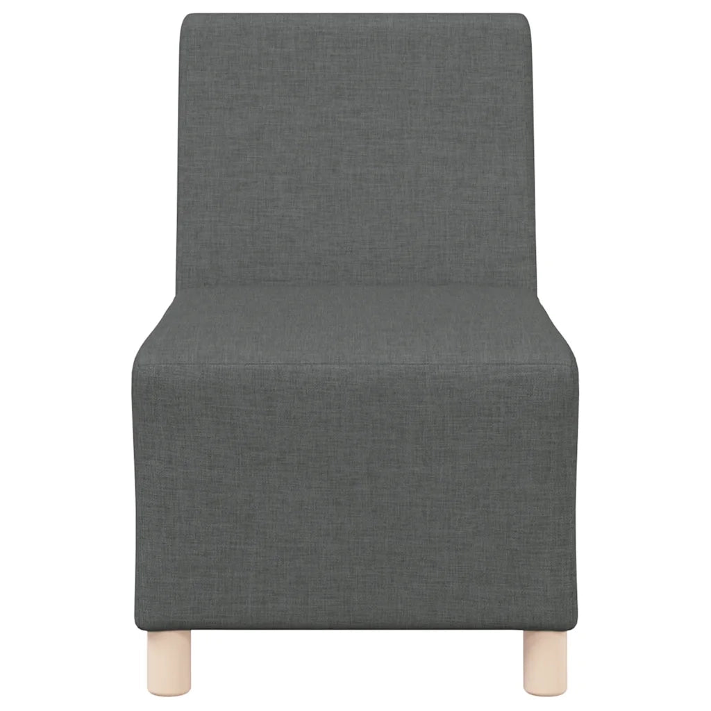 Divano Sedia senza Braccioli Grigio Scuro 55 cm in Tessuto