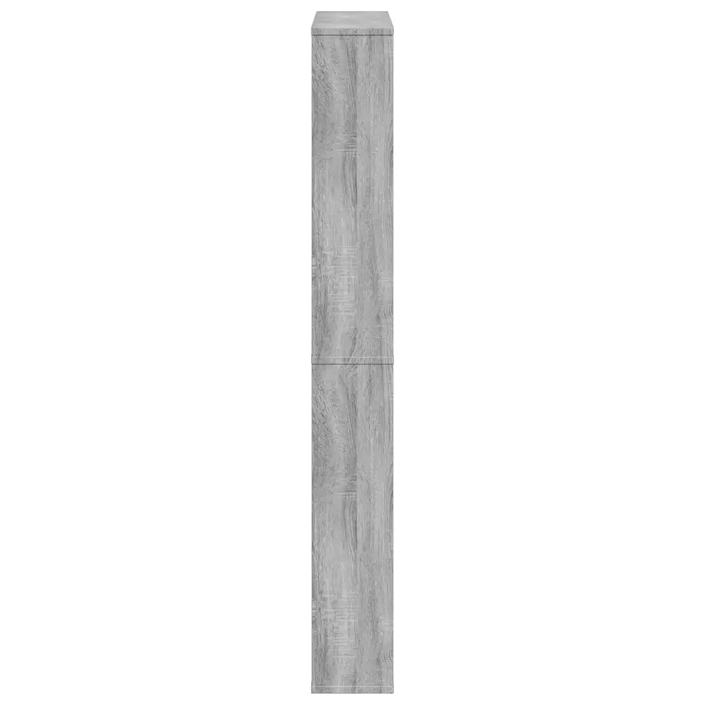 Scarpiera con Specchio a 4 Livelli Grigio Sonoma 63x17x134 cm