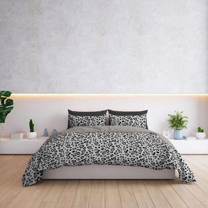 Copripiumino Matrimoniale con Federe Stampato in Microfibra Ingrid