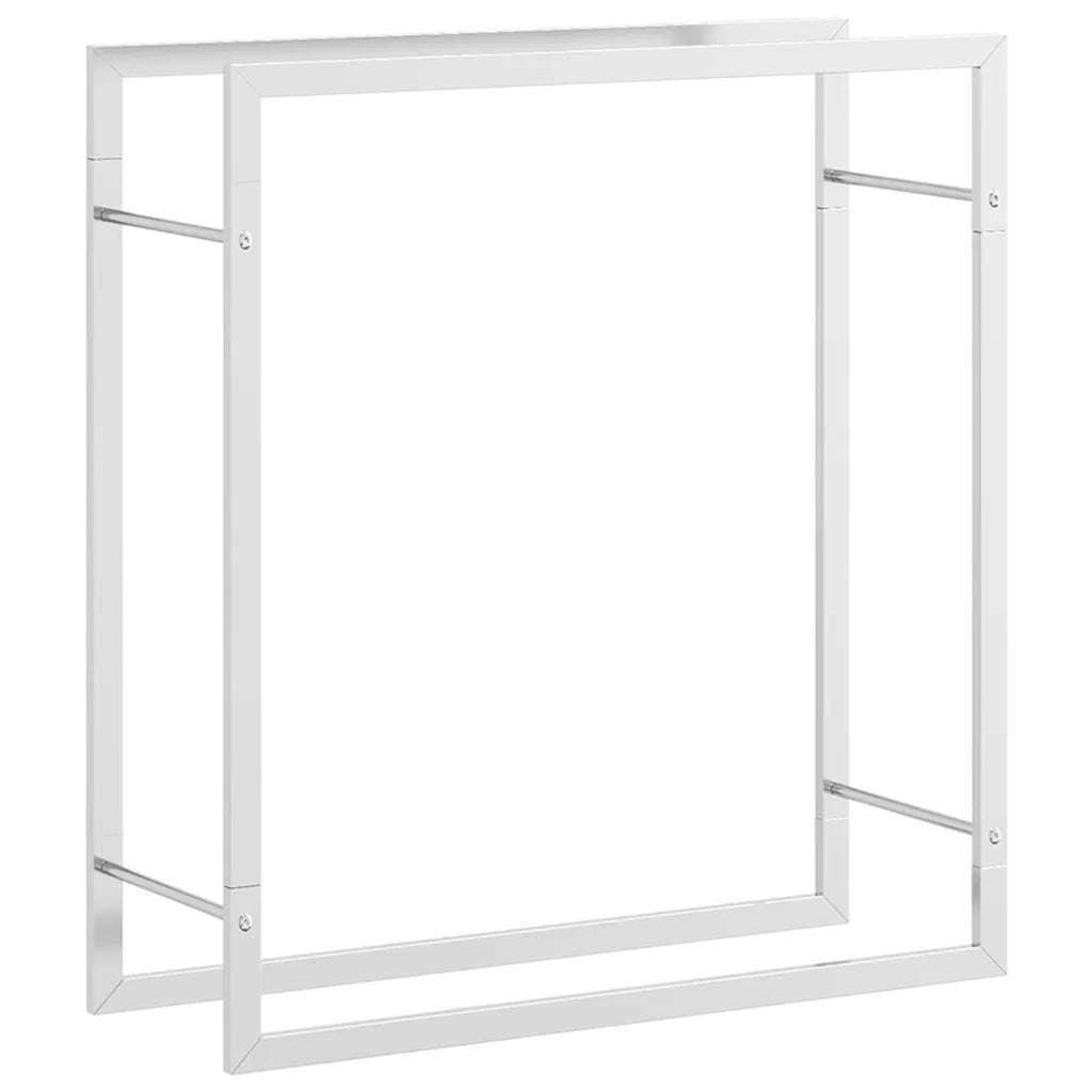 Portalegna 80x28x86 cm in Acciaio Inossidabile 357862
