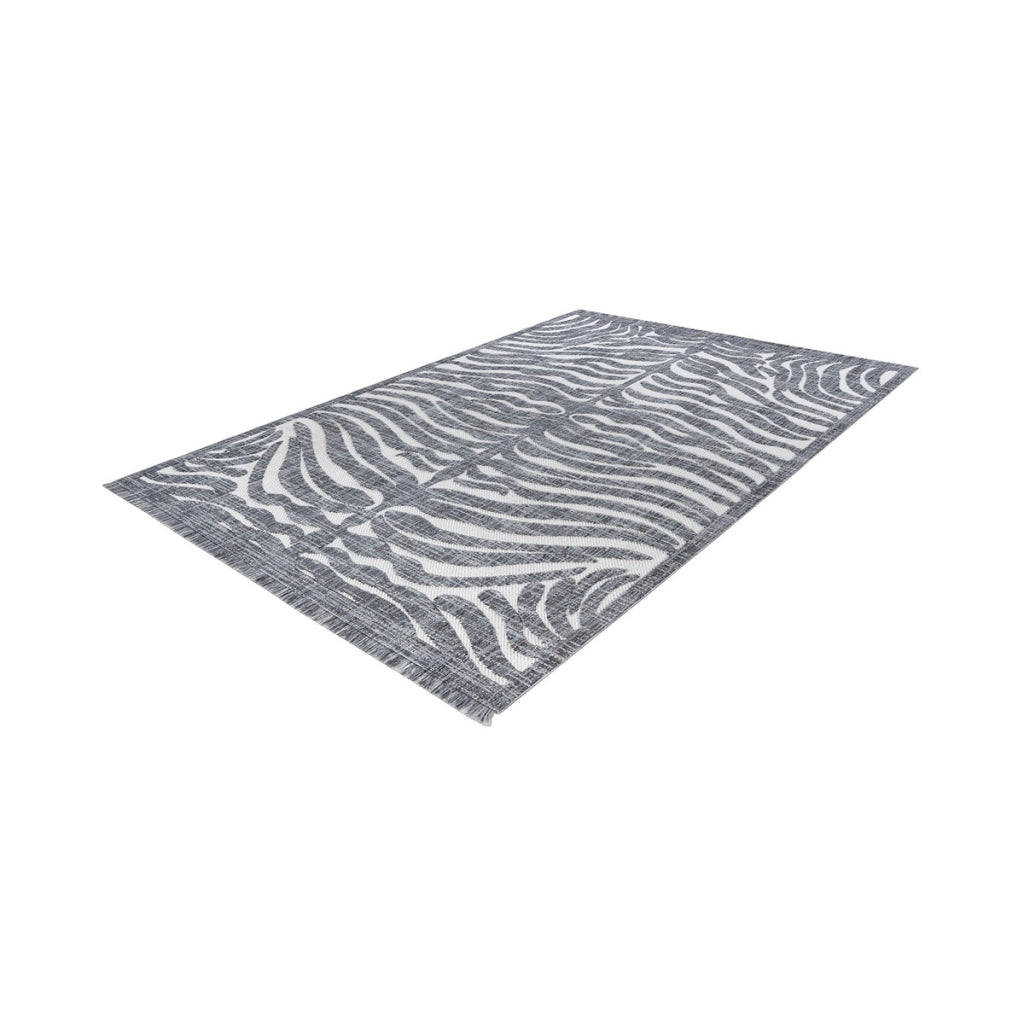 Tappeto moderno Sarai 300 con design grafico grigio