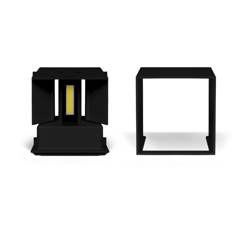 Trade Shop - Applique Cubo Led 40w Per Uso Esterno Ip65 Doppia Luce Regolabile 3600 Lumen -