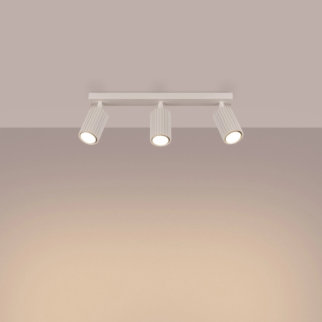 Plafoniera moderna beige 45cm 3 spot GU10 PureLume