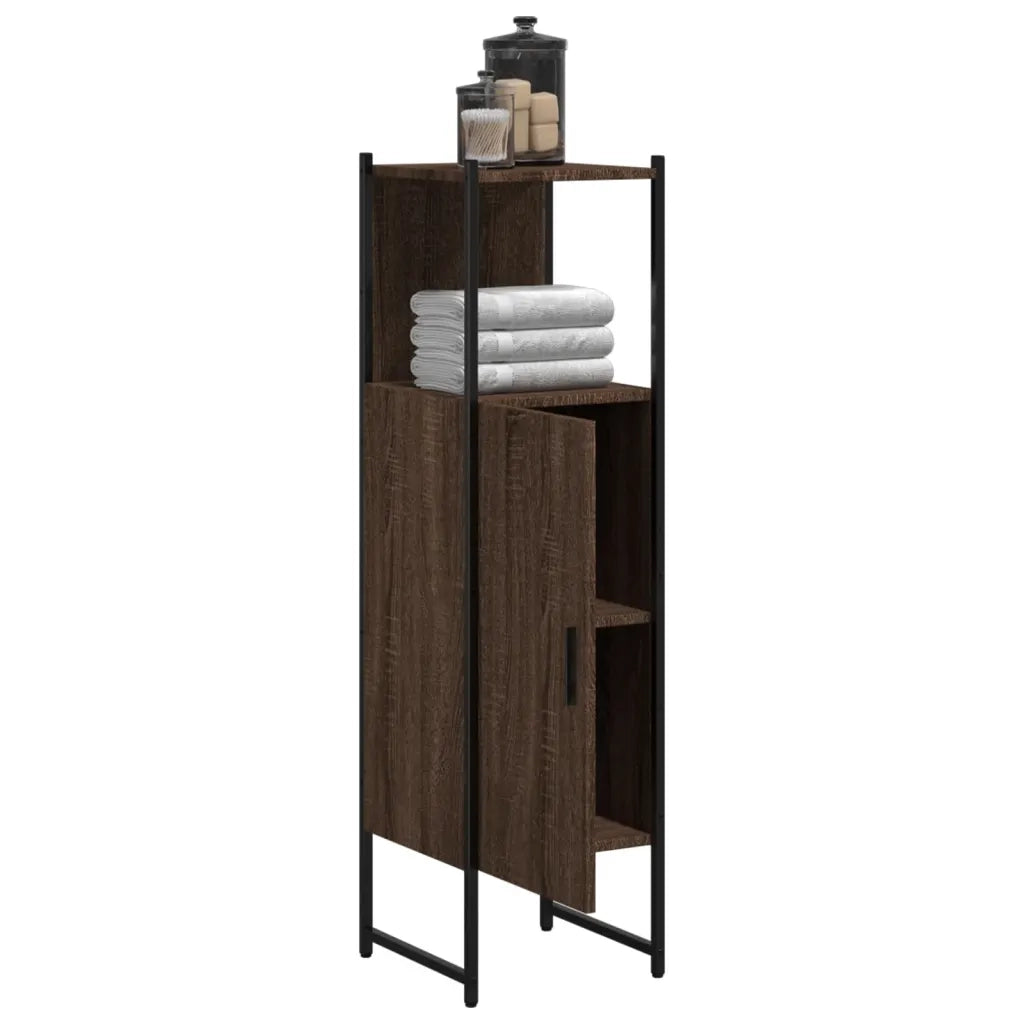 Mobile da Bagno Rovere Marrone 33x33x120,5 cm Legno Multistrato 842470