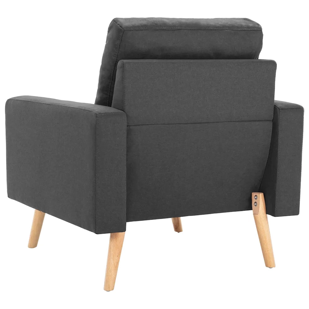 Poltrona-Divano Sedia-Poltroncina Grigio Scuro in Tessuto 702400