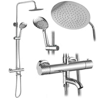 Set Doccia Da Incasso Con Termostatato Lungo Diamond Chrome