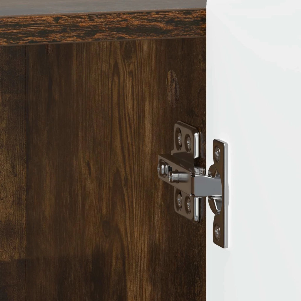 Armadio da Notte 2 pcs Rovere Fumo 43 x 34,5 x 52 cm