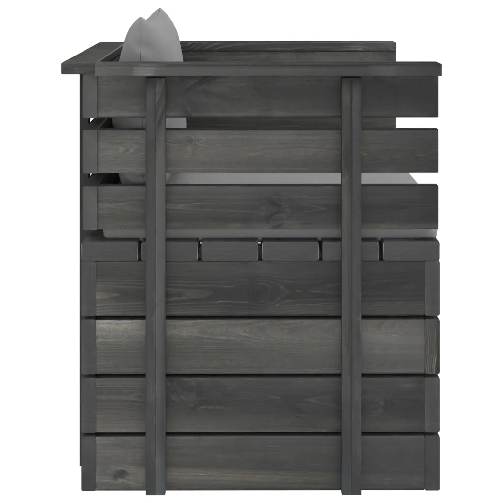 Poltrona da Giardino con Cuscini in Legno di Pino cod mxl 74520