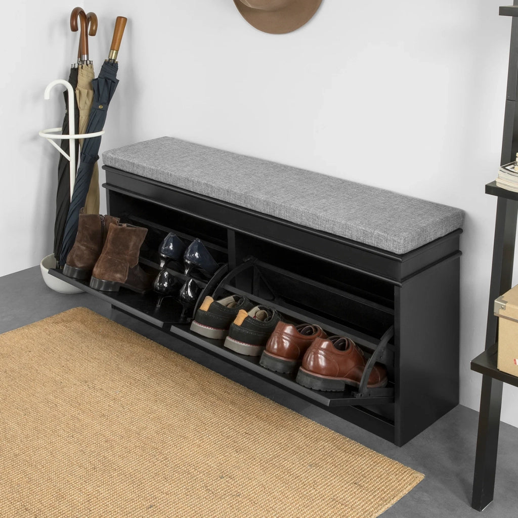 Scarpiera salvaspazio Slim Mobili per Scarpe Serie Scarpiere 104x24x52cm Nero FSR64-SCH