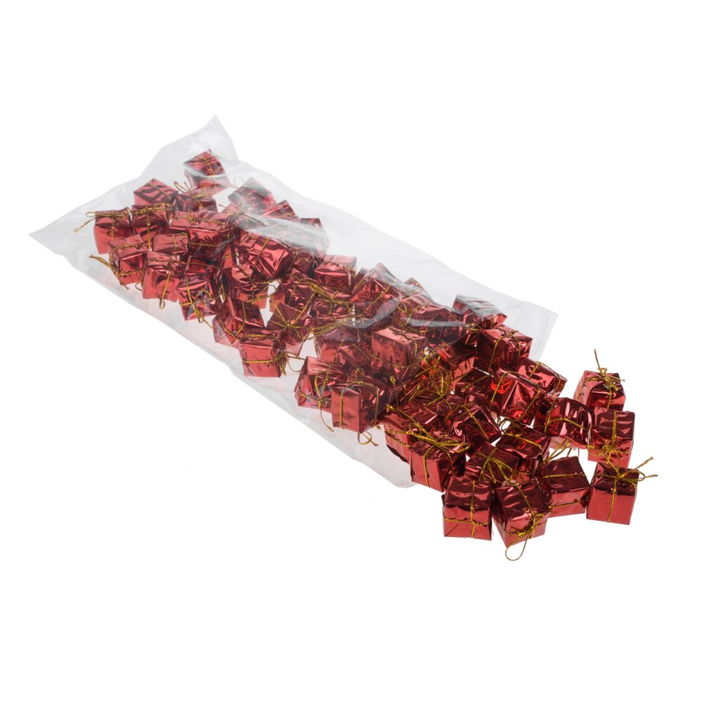 Set 240 Pacchetti Regalo Decorativi 2,5 cm in Foam Rosso