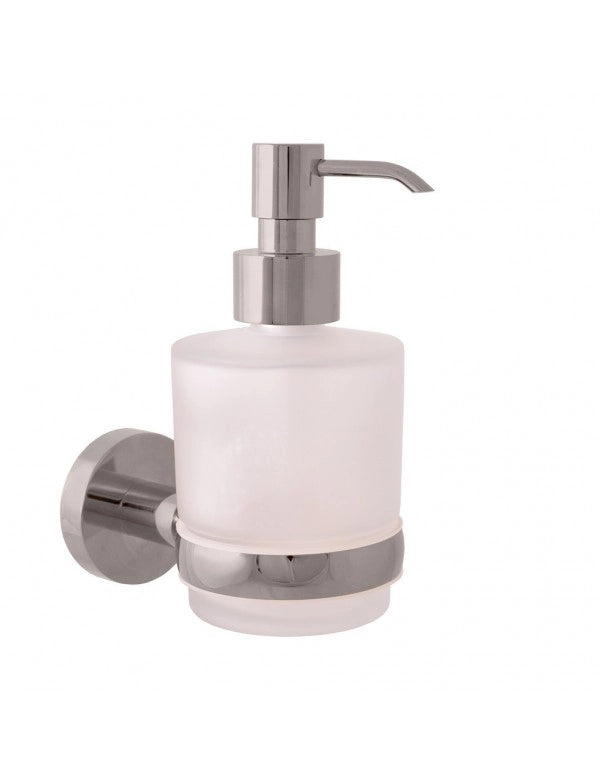 COLORADO Dispenser Sapone in Vetro e Metallo Lucido Ottone Grigio 200 ml