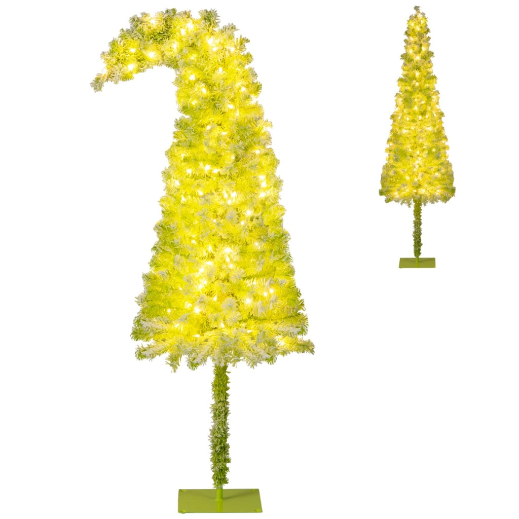 Albero festivo artificiale pre-illuminato con punta flessibile 290 punte di ramo, Albero di natale da 180 CM Verde-Alberi di Natale
