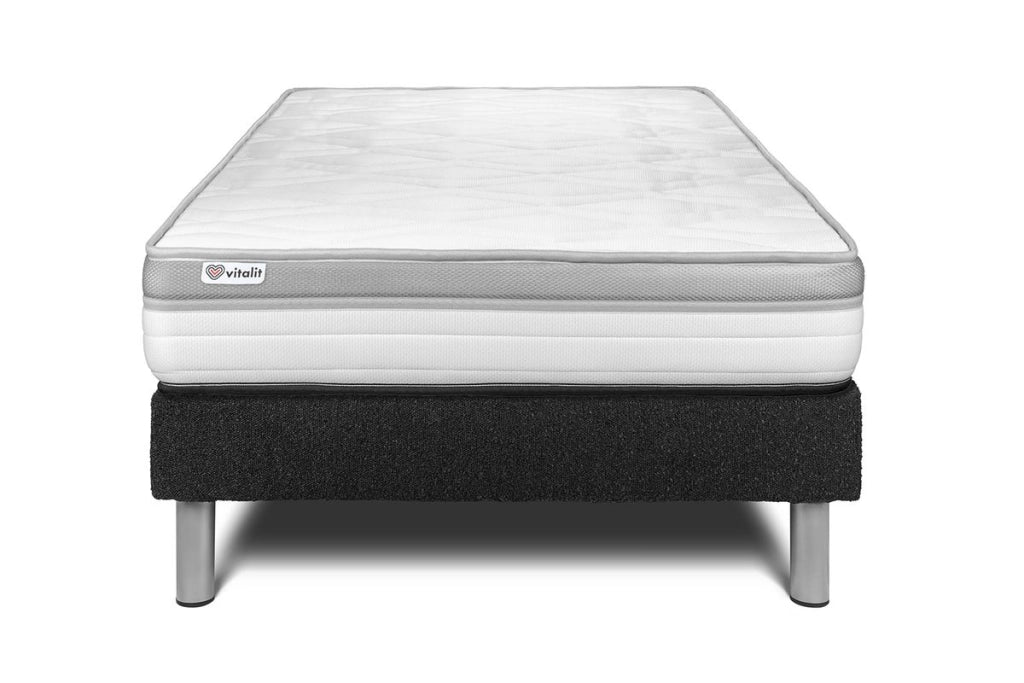 Letto con materasso VITAL RELAX 120 x 190 cm Rete Kit Nero