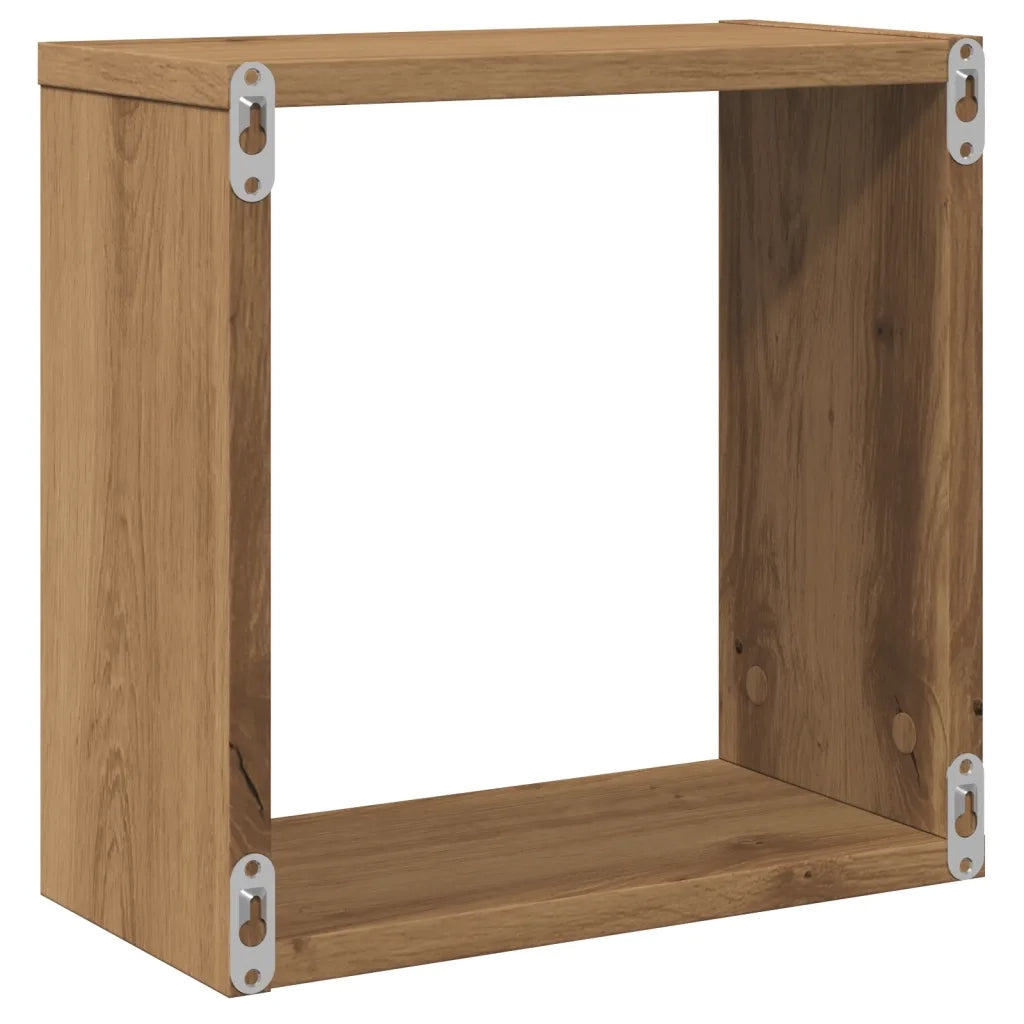 Mensole Parete a Cubo 4 pz Artigianale 30x15x30 cm Truciolato 856580