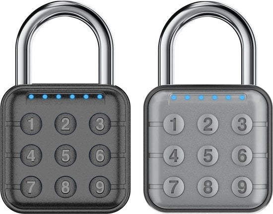 Combinazione di cassetti, cassetti e serrature per palestra - alta sicurezza, facile da utilizzare per palestra, scuola, viaggi, esterno, 2-pack - grigio e nero