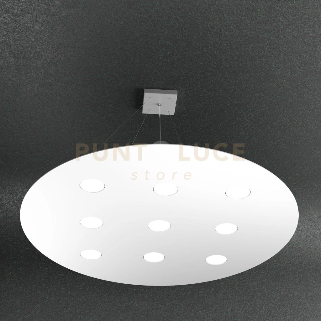 CLOUD SOSPENSIONE 9+4 LUCI TONDA BIEMISSIONE BIANCO 1128-S9 T+4-BI