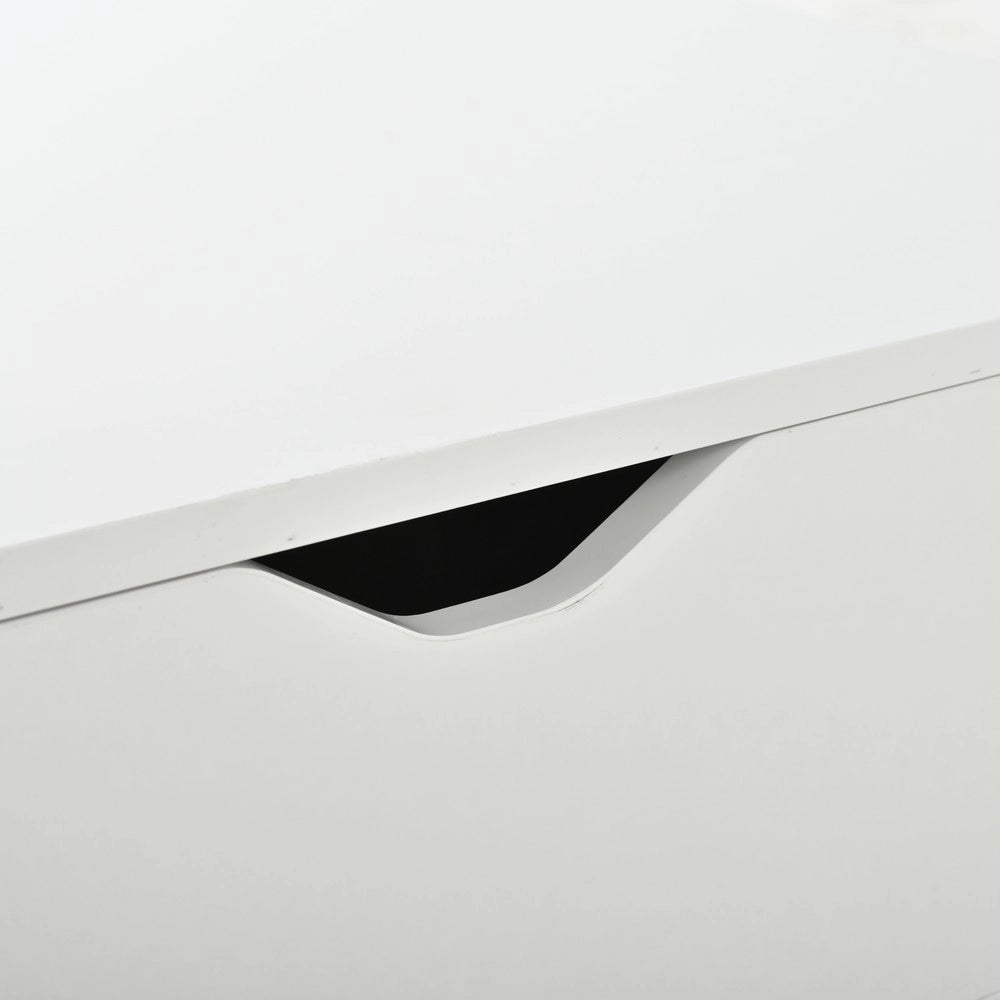 Tavolino da Caff¨¨ con Vano Contenitore e Piano Alzabile ¨C MINIMAL ¨C Bianco Lucido, 80x75x40
